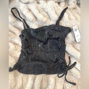 NWT Hollister shimmer tank with cinching side ties size Large